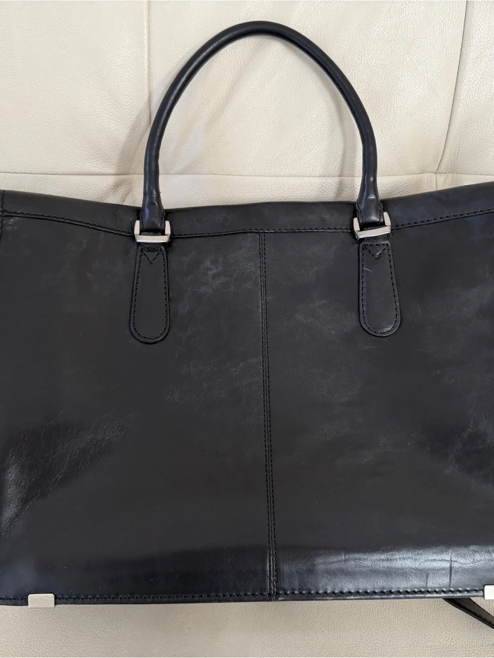 Luxury Italian Leather Briefcase, Messenger Bag, Like New, Premium Quality,Unise